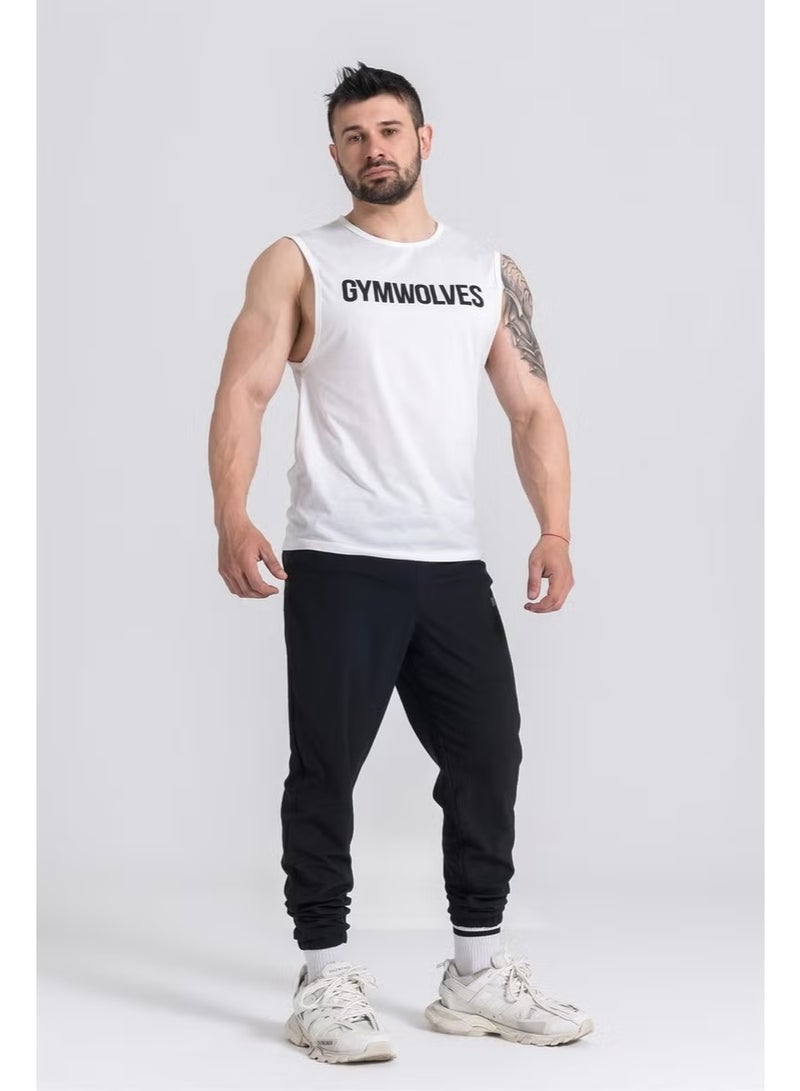 Gymwolves تي شيرت رجالي بدون أكمام | تي شيرت رياضي رجالي | قميص تمرين - Image 2